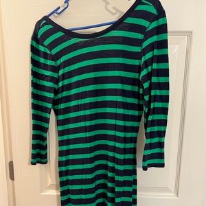 Green and Navy T-shirt dress
